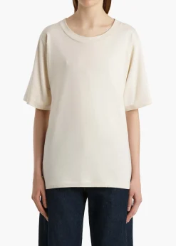 Khaite T-Shirts & Tanks-Allen Top in Cream