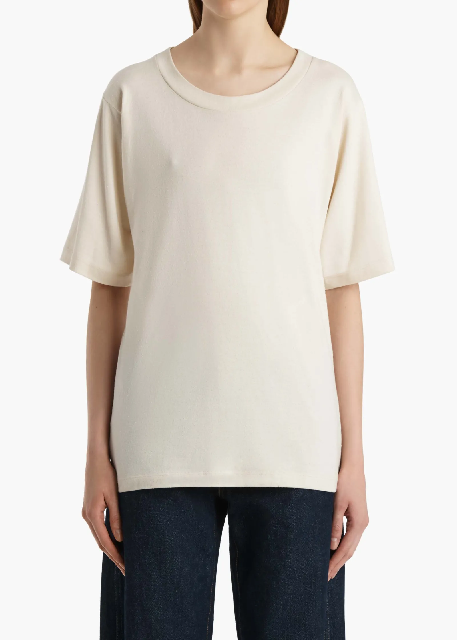 Khaite T-Shirts & Tanks-Allen Top in Cream