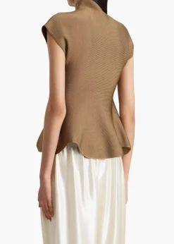 Khaite Shirts & Tops-Andra Top in Carob