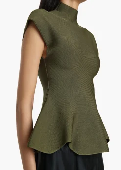 Khaite Shirts & Tops-Andra Top in Olive