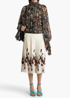 Khaite Skirts & Shorts-Anya Skirt in Cream Multi