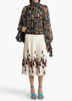 Khaite Skirts & Shorts-Anya Skirt in Cream Multi
