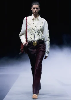 Khaite Shirts & Tops-Argo Top in Natural with Floral Embroidery