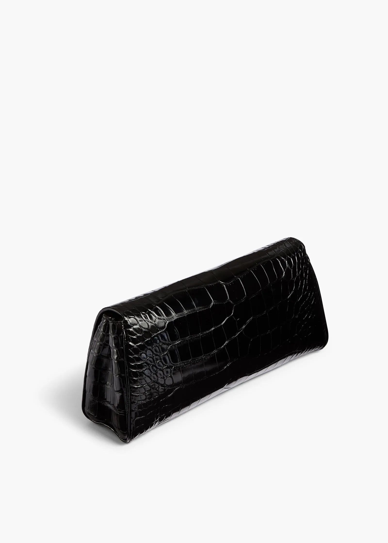 Khaite Evening-Audrey Clutch in Black Alligator