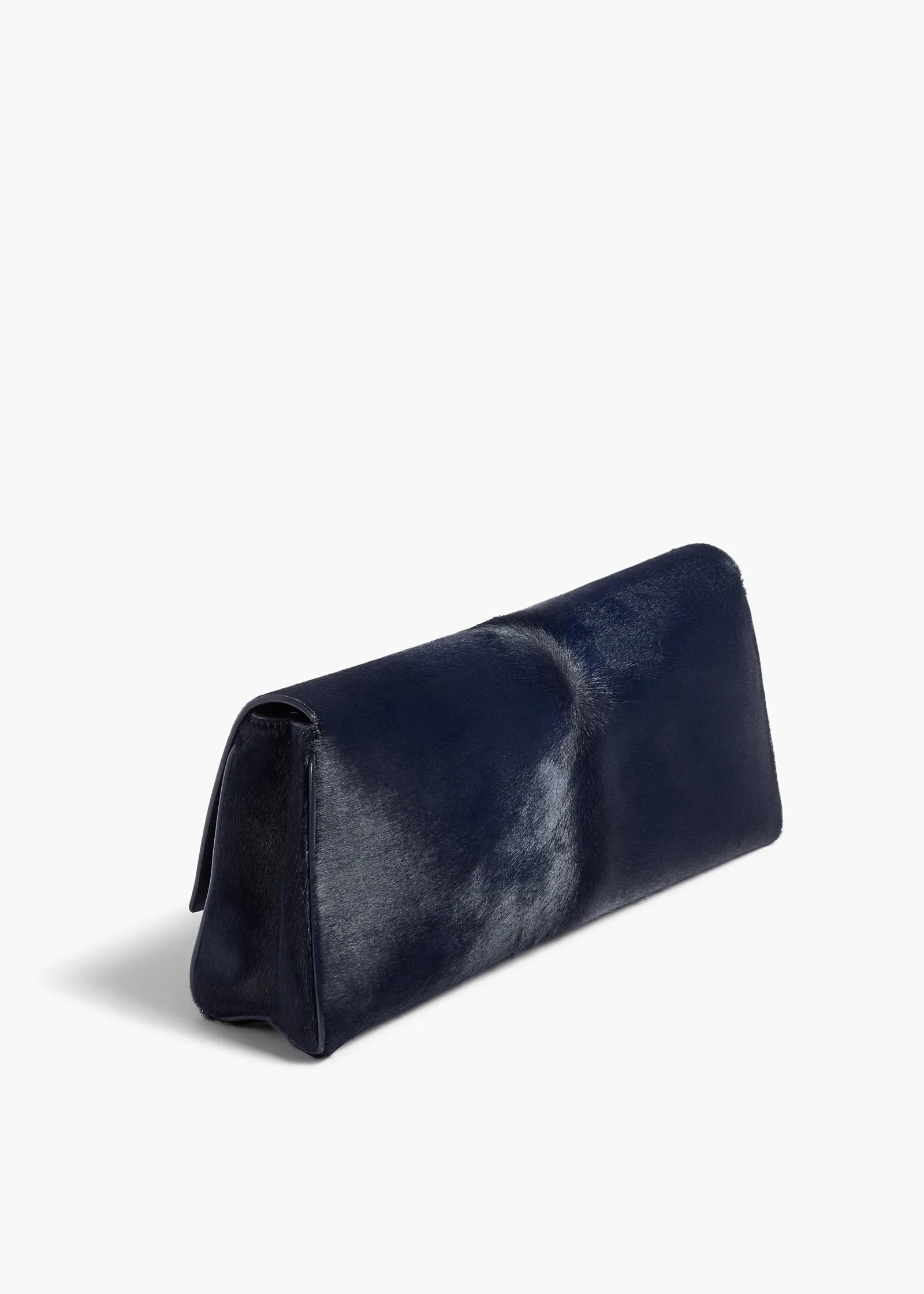 Khaite Evening-Audrey Clutch in Midnight Haircalf