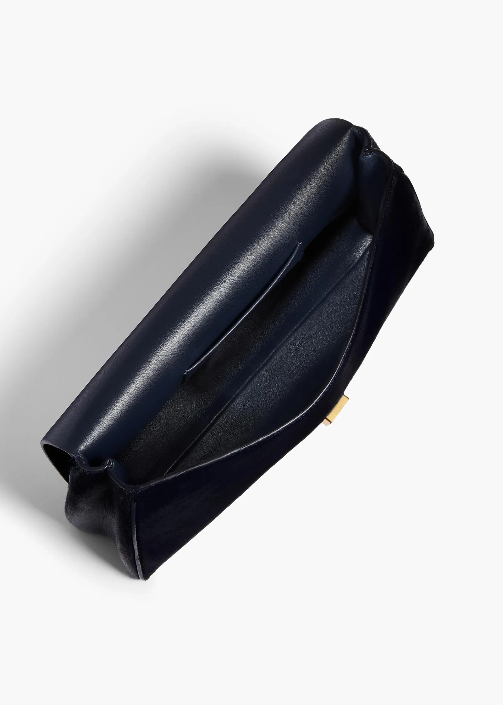Khaite Evening-Audrey Clutch in Midnight Haircalf