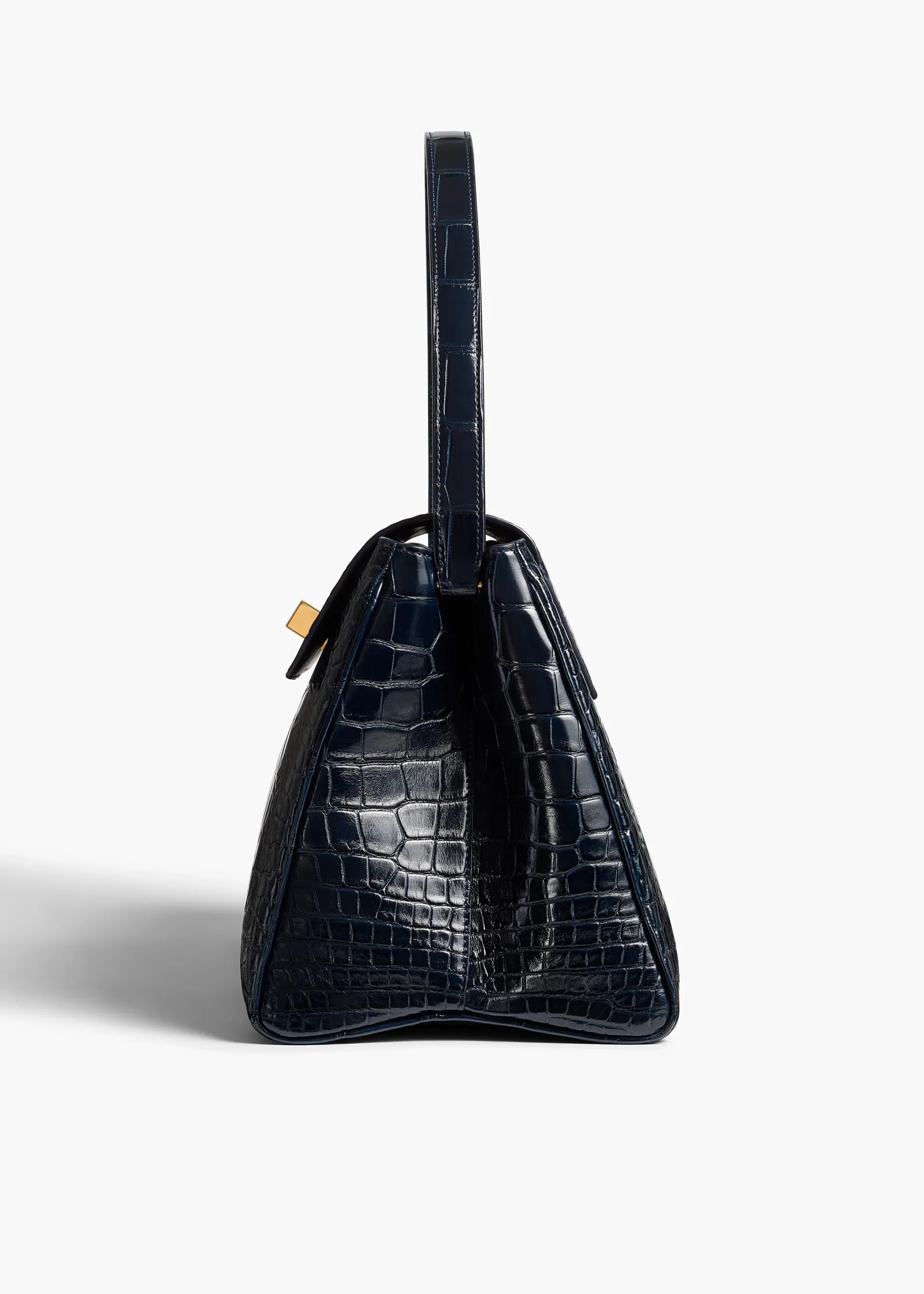 Khaite Top Handle-Audrey Top Handle Bag in Midnight Alligator