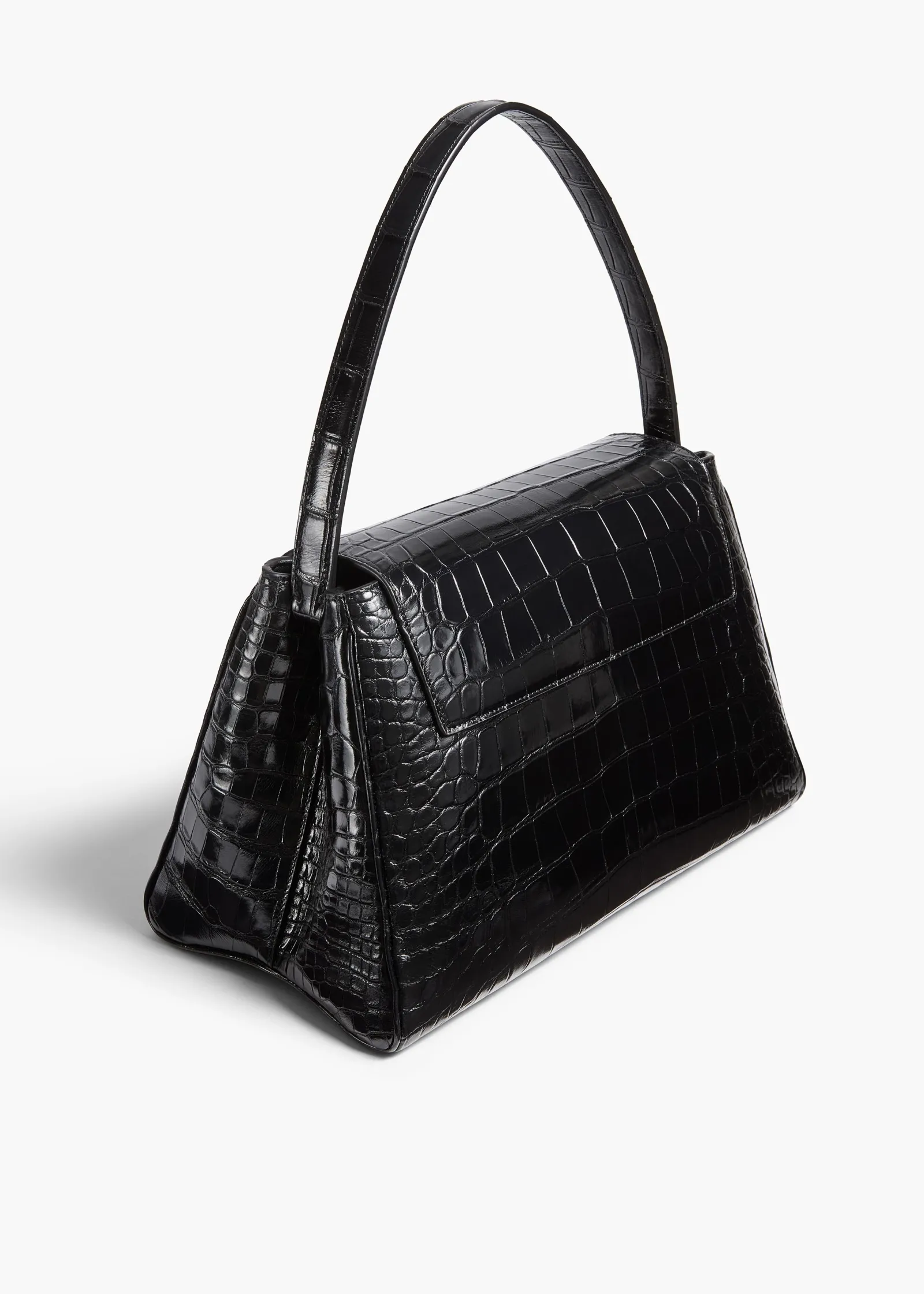 Khaite Top Handle-Audrey Top Handle Bag in Black Alligator