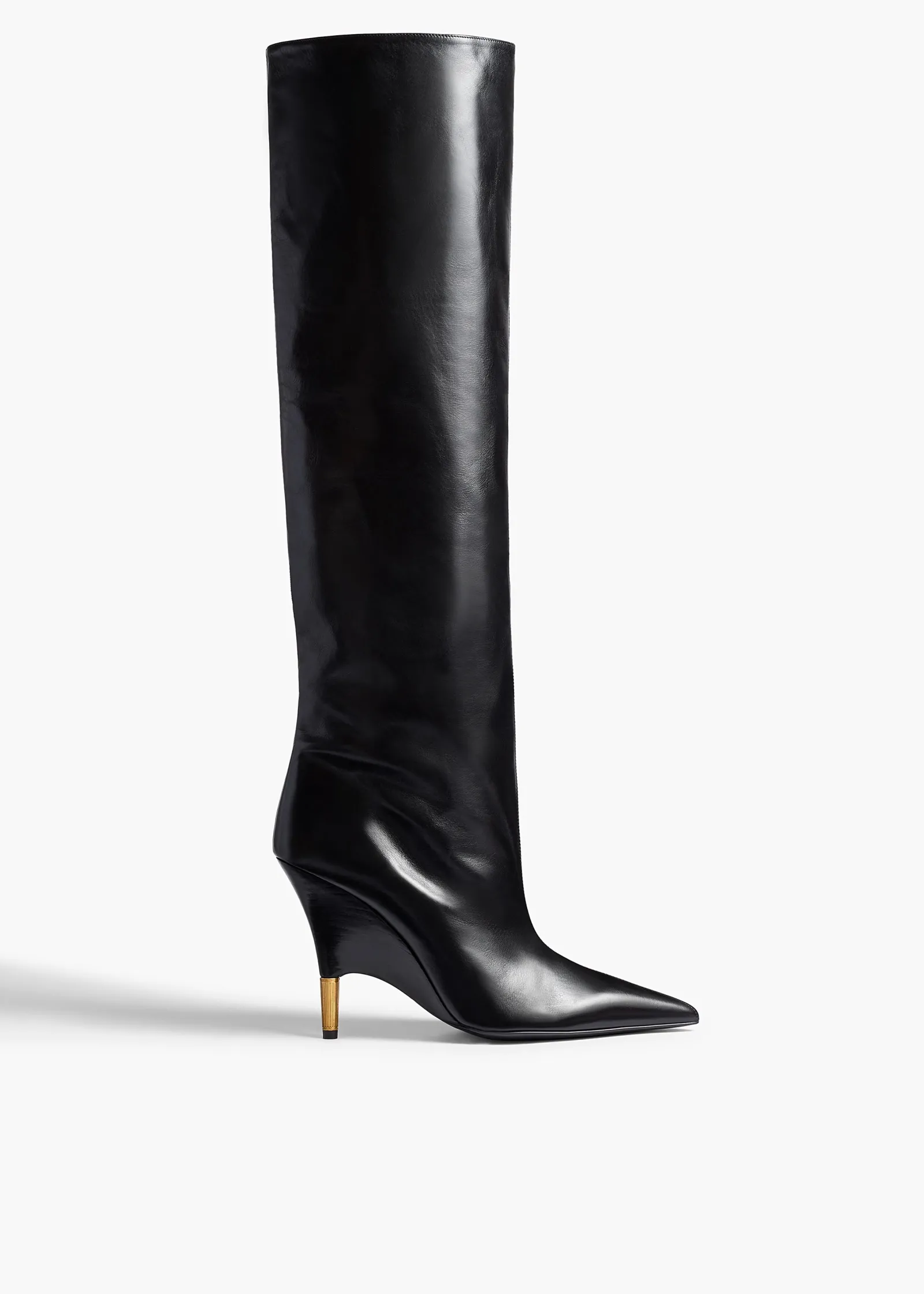 Khaite Boots-Bella Knee-High Boot in Black Leather