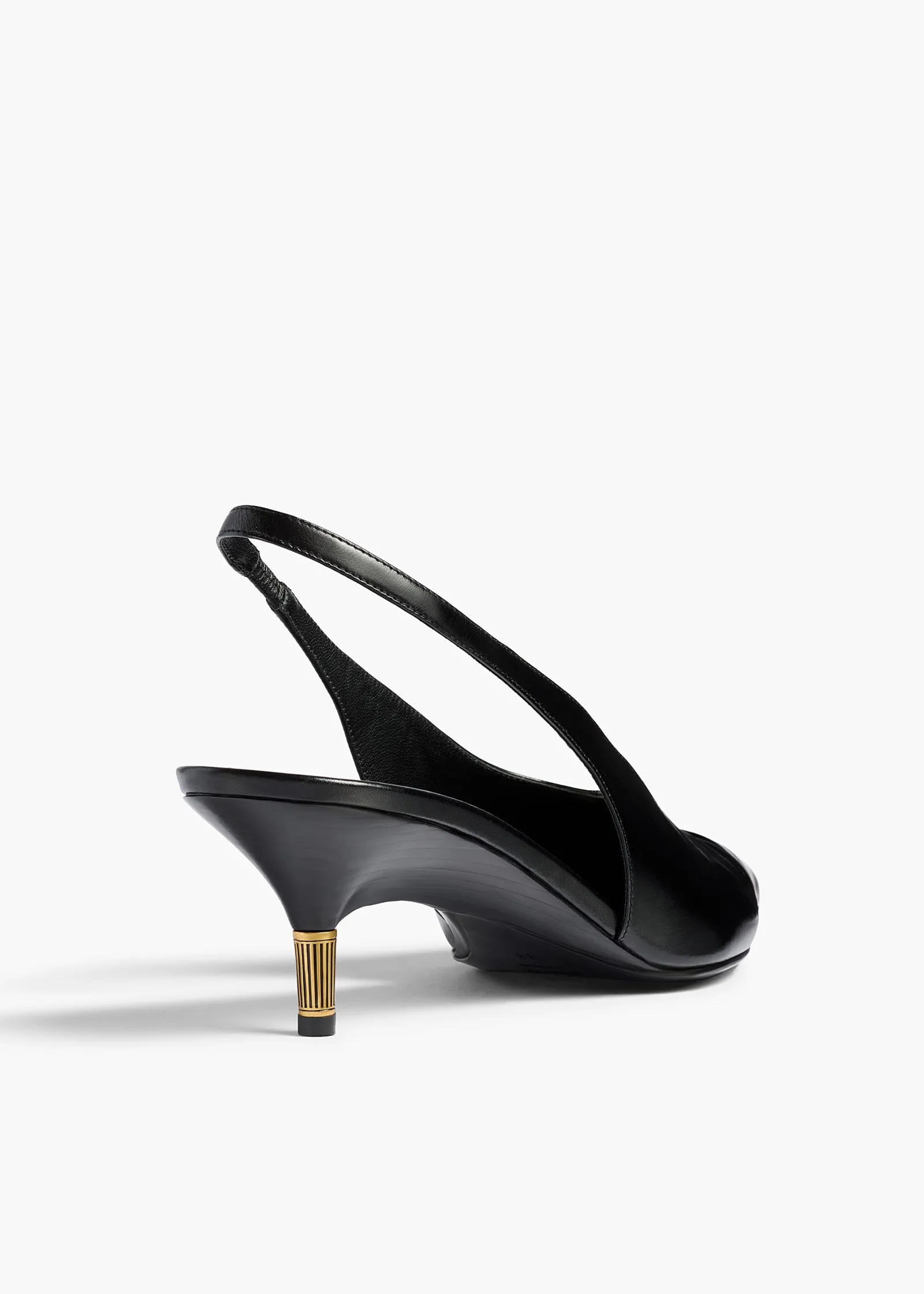 Khaite Pumps-Bella Low Pump in Black Glazed Leather