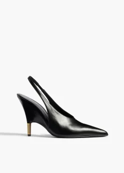 Khaite Pumps-Bella Pump in Black Glazed Leather