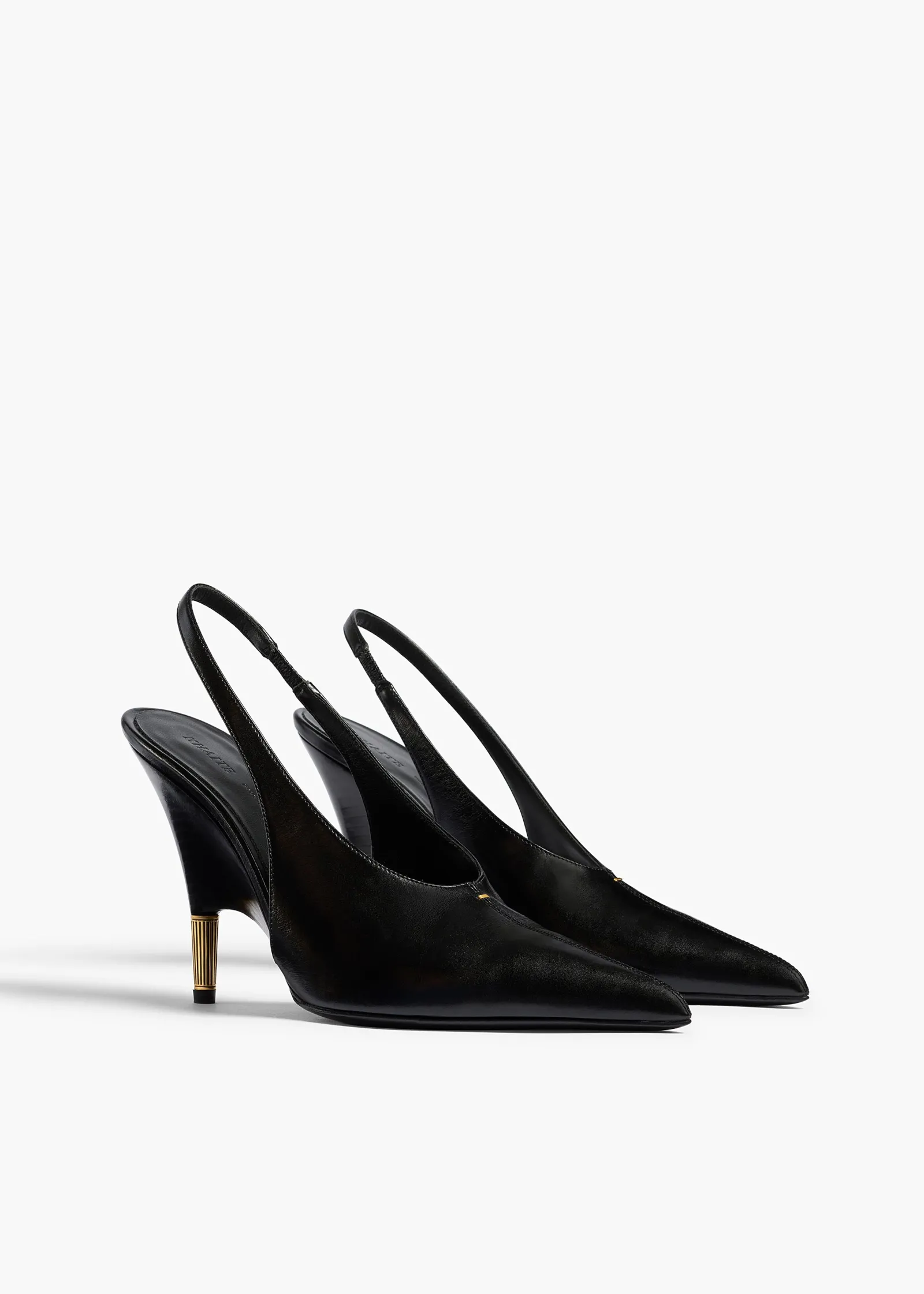 Khaite Pumps-Bella Pump in Black Glazed Leather
