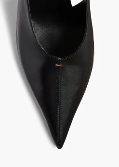 Khaite Pumps-Bella Pump in Black Glazed Leather