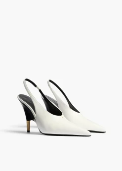 Khaite Pumps-Bella Pump in Chalk Glazed Leather