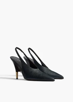 Khaite Pumps-Bella Pump in Midnight Lizard