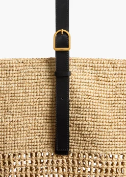 Khaite Totes-Billie Bucket Bag in Natural Raffia
