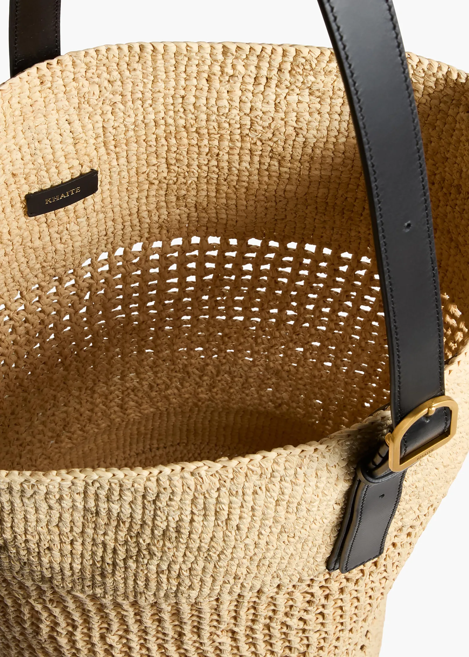 Khaite Totes-Billie Bucket Bag in Natural Raffia