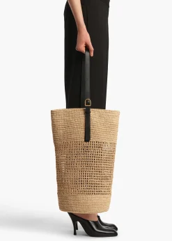 Khaite Totes-Billie Bucket Bag in Natural Raffia
