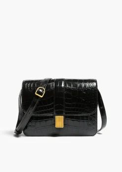 Khaite Crossbody Bags-Blake Crossbody Bag in Black Alligator