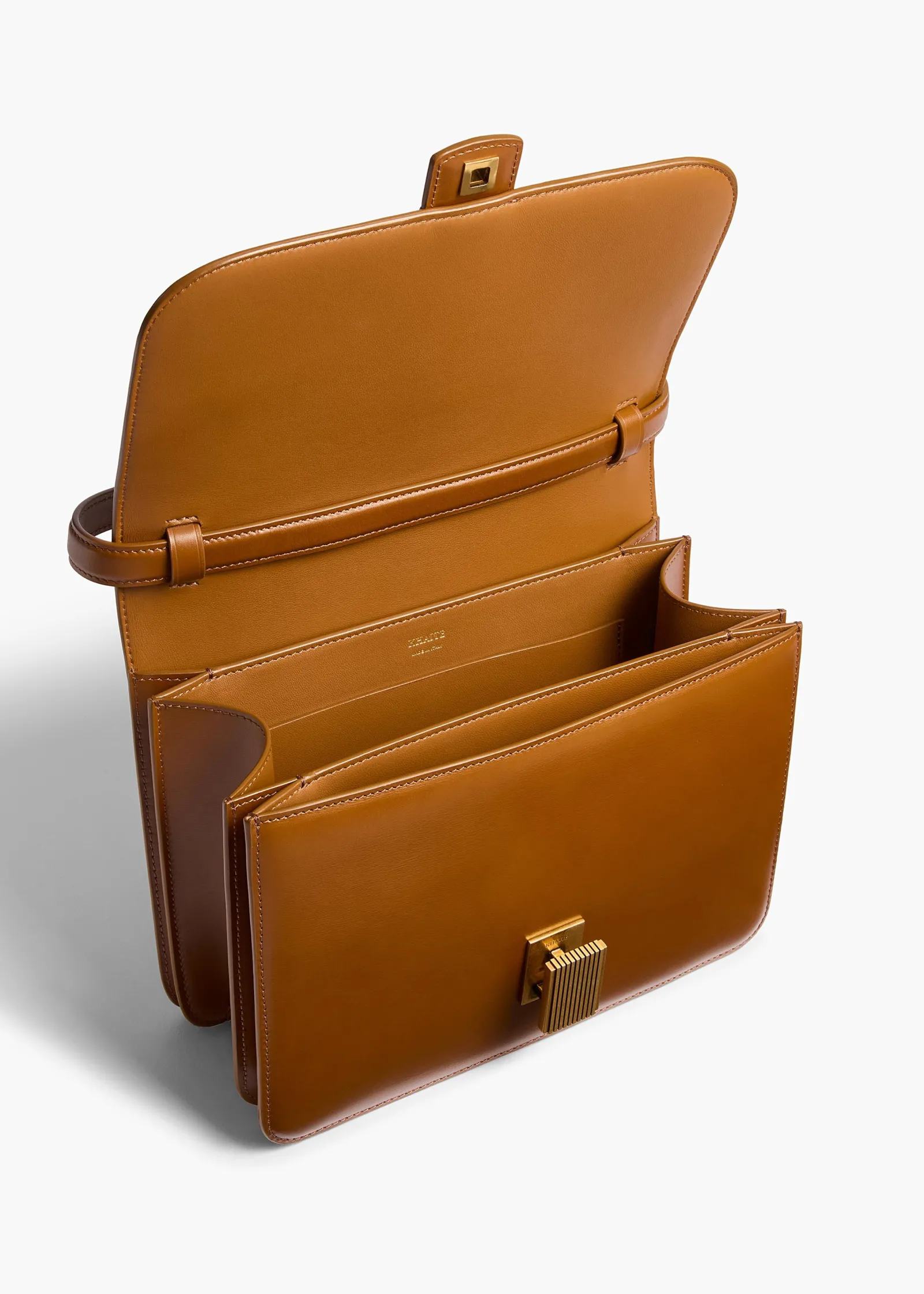 Khaite Crossbody Bags-Blake Crossbody Bag in Dark Honey Leather