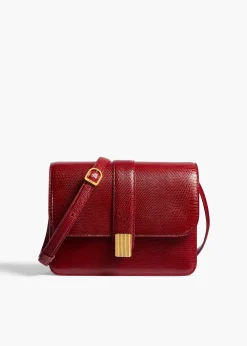 Khaite Crossbody Bags-Blake Crossbody Bag in Ruby Lizard