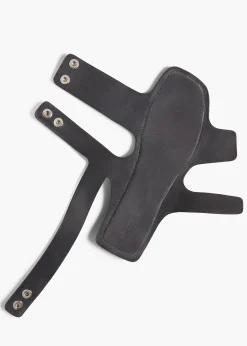 Khaite Sandals-Boden Sandal in Black Leather with Silver Studs
