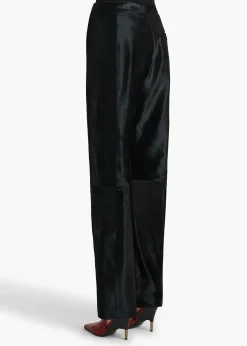 Khaite Leather|Pants-Borden Pant in Black Haircalf