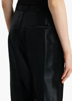 Khaite Leather|Pants-Borden Pant in Black Haircalf