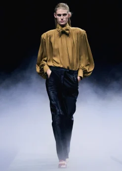 Khaite Leather|Pants-Borden Pant in Black Haircalf