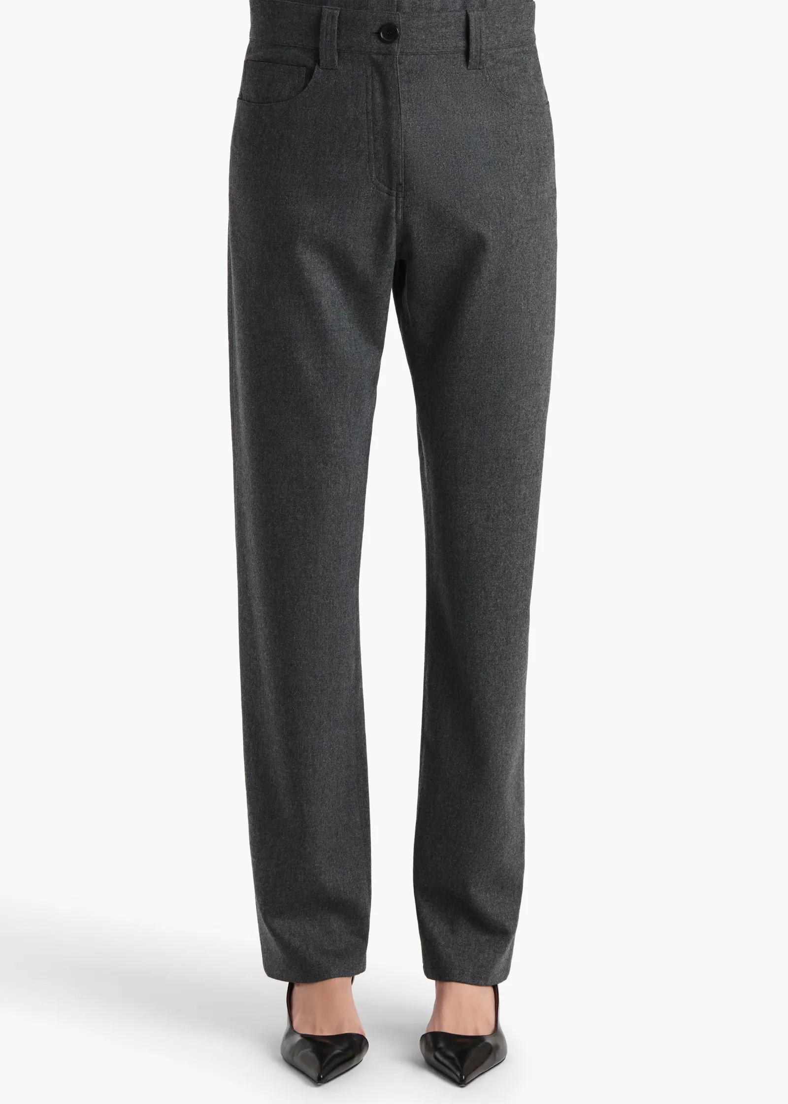 Khaite Leather|Pants-Callum Pant in Storm