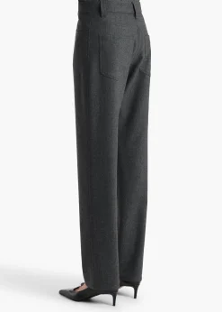 Khaite Leather|Pants-Callum Pant in Storm