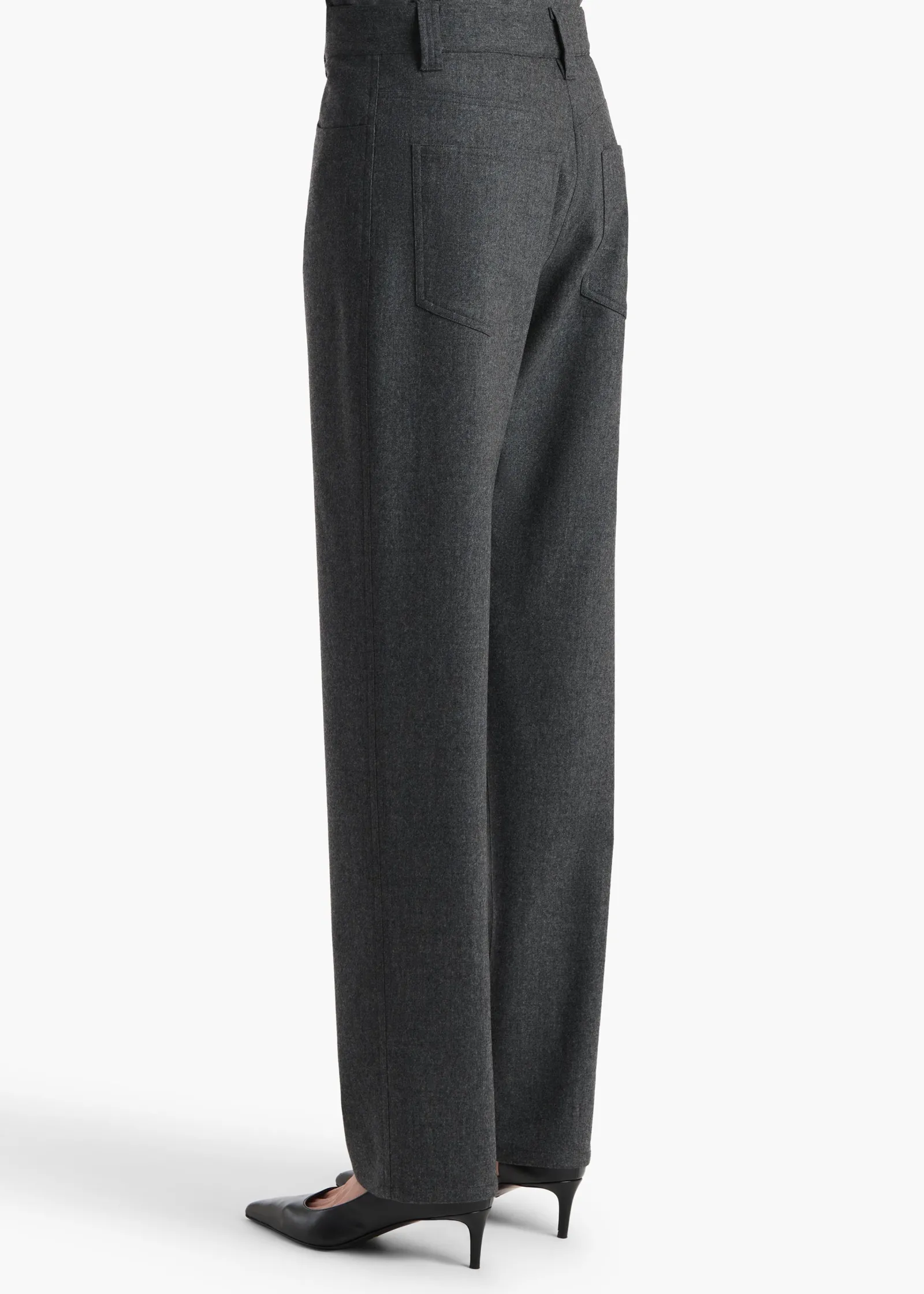 Khaite Leather|Pants-Callum Pant in Storm