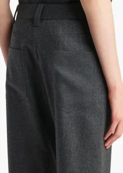 Khaite Leather|Pants-Callum Pant in Storm