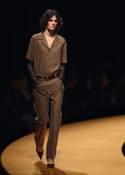 Khaite Leather|Pants-Callum Pant in Toffee