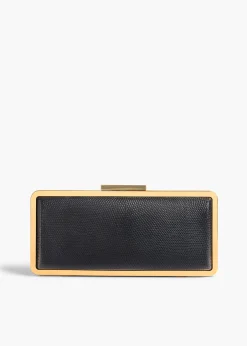 Khaite Evening-Casey Minaudiere in Midnight Lizard