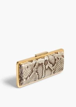 Khaite Evening-Casey Minaudiere in Natural Python