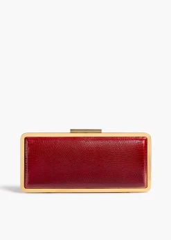 Khaite Evening-Casey Minaudiere in Ruby Lizard