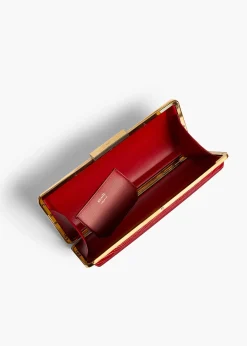 Khaite Evening-Casey Minaudiere in Ruby Lizard