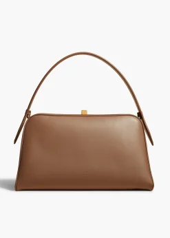 Khaite Top Handle-Cate Bag in Cedar Leather