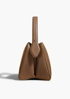 Khaite Top Handle-Cate Bag in Cedar Leather