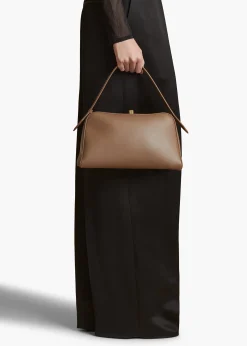 Khaite Top Handle-Cate Bag in Cedar Leather