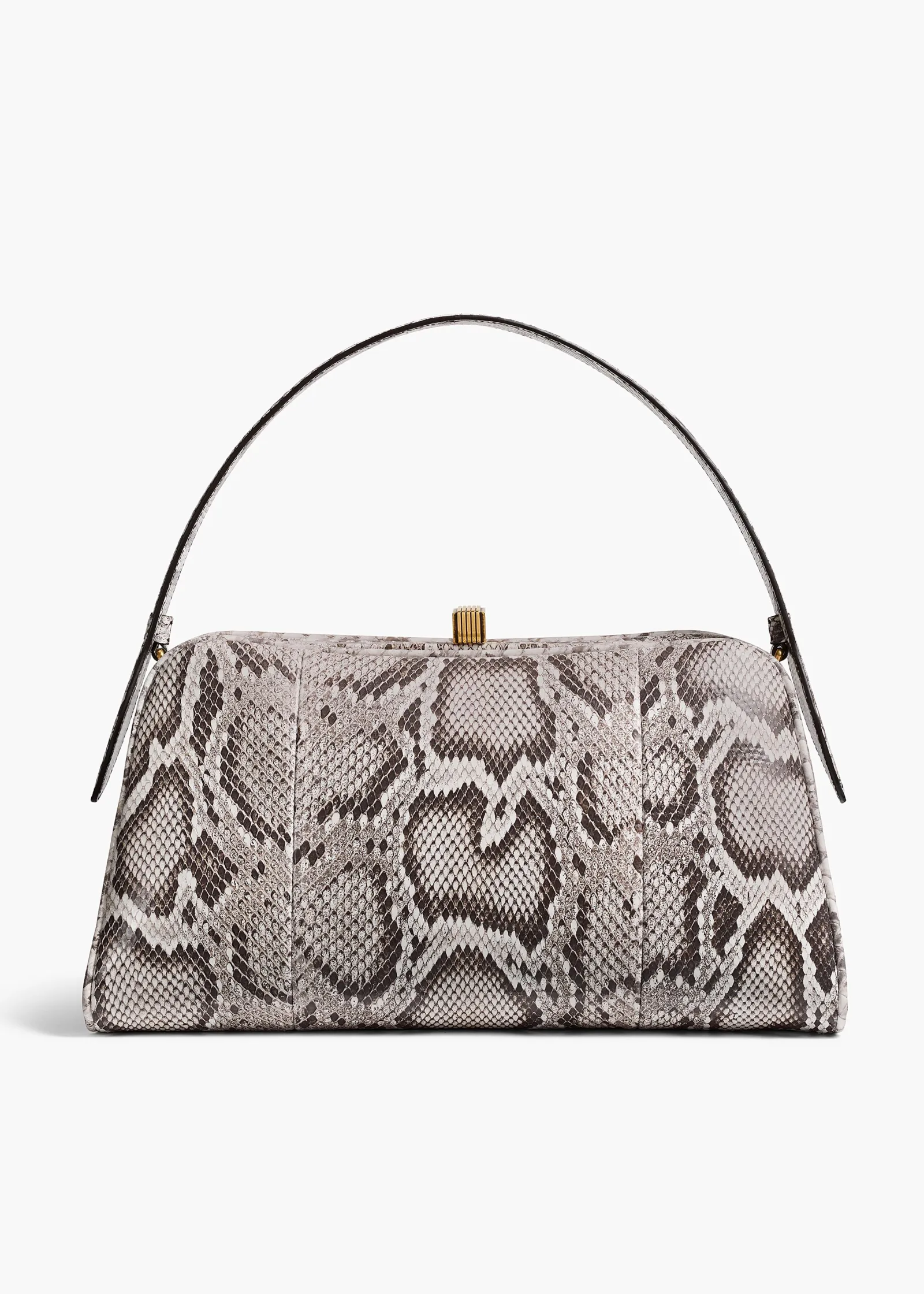 Khaite Top Handle-Cate Bag in Natural Python