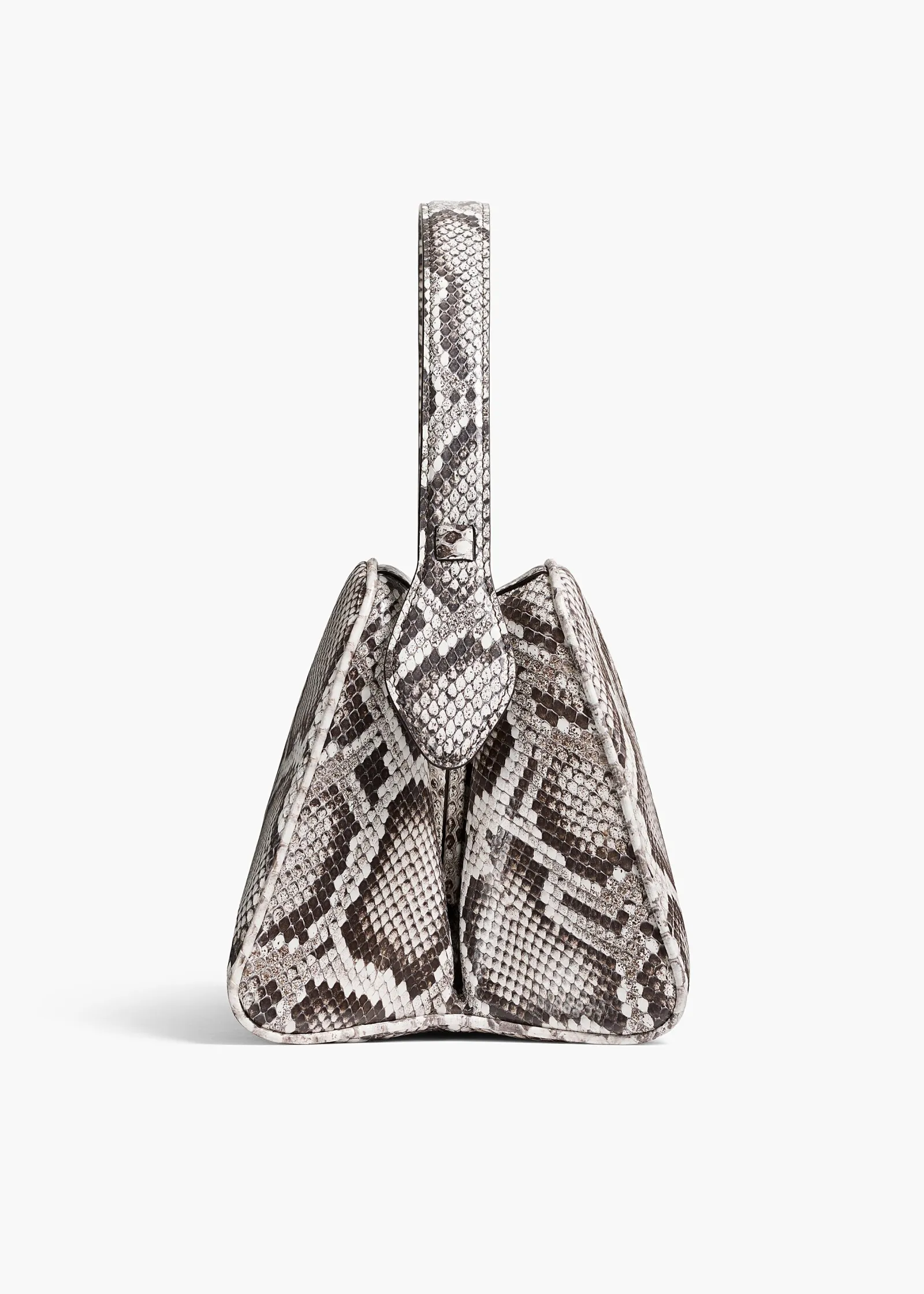 Khaite Top Handle-Cate Bag in Natural Python