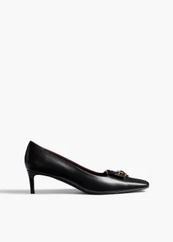 Khaite Pumps-Celia Pocket Pump in Black Vintage Calf Leather