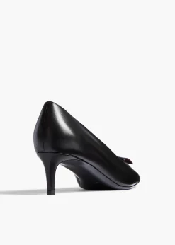 Khaite Pumps-Celia Pocket Pump in Black Vintage Calf Leather