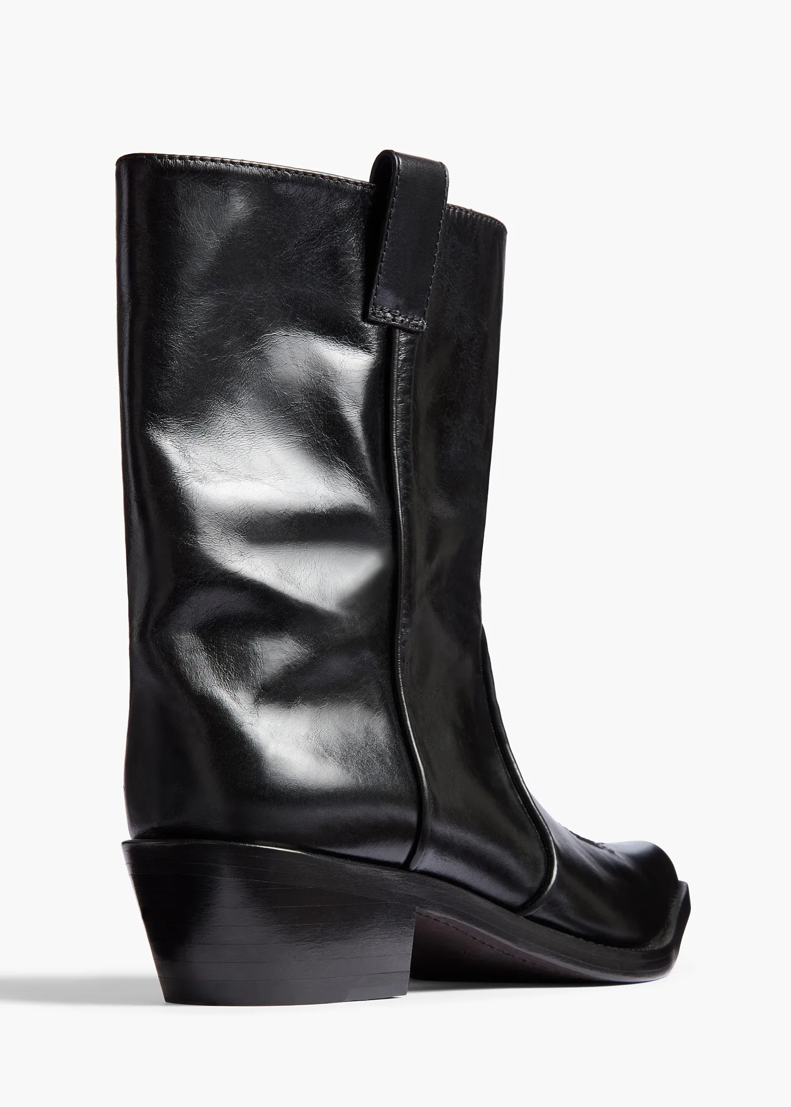 Khaite Boots-Clive Ankle Boot in Black Leather