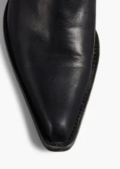 Khaite Boots-Clive Boot in Black Leather