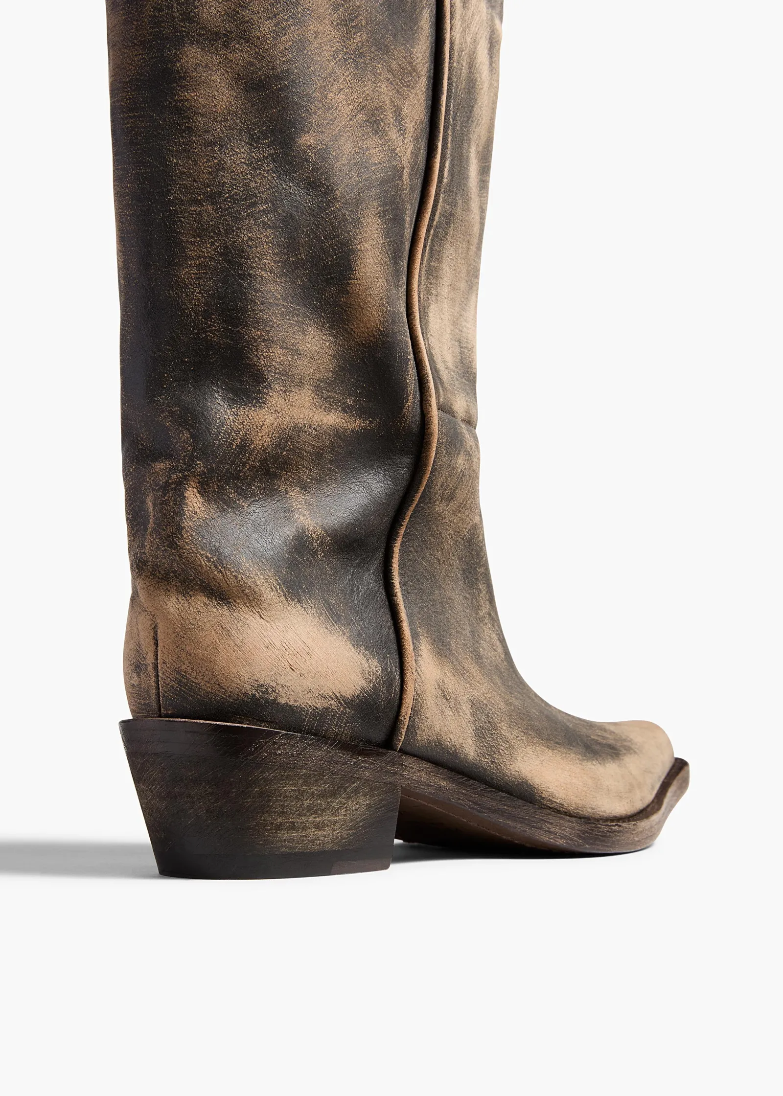 Khaite Boots-Clive Boot in Vintage Black Leather