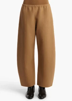 Khaite Leather|Pants-Clover Pant in Camel