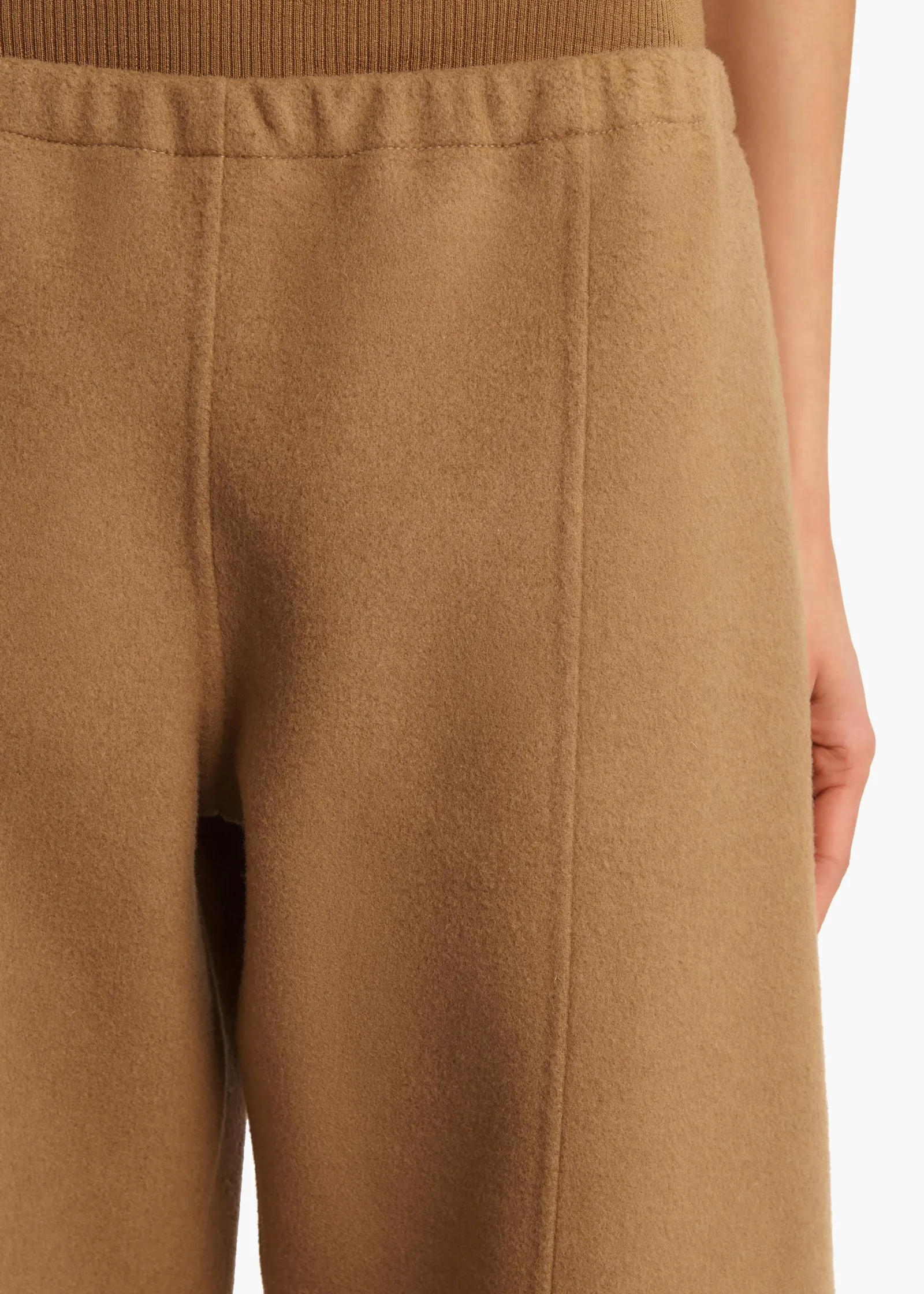 Khaite Leather|Pants-Clover Pant in Camel
